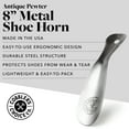 thumbnail image 4 of Cobbler's Choice Metal Shoe Horn - Made in the USA - Designed for Comfort & Built for Durability! (8", Pewter), 4 of 4