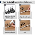 thumbnail image 6 of Bates- Cable Clips with Steel Nails, 360 pcs, Black, 4mm 5mm 6mm 8mm 10mm, Cord Clips for Wires on Wall, 6 of 10