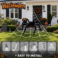 thumbnail image 6 of DAYBETTER Halloween Spider Web Lights, 5FT Giant Spider, 250 LED Holiday Lights, Remote Control Waterproof for Indoor Outdoor Yard Party Halloween Decorations (Purple & Orange), 6 of 7