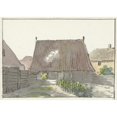 thumbnail image 3 of Pieter Bartholomeusz. Barbiers 24x18 Black Modern Framed Museum Art Print Titled - House with Back Garden (1782 - 1837), 3 of 5