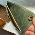 thumbnail image 3 of Women's Small Wallet Genuine Leather Business Card Holder Organizer Crazy Horse Leather Men's Slim Mini Wallet Credit Card Holder Coin Purse Ultra Thin And Compact Valentine's Day's Gift For Him Her, 3 of 4