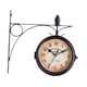 thumbnail image 3 of Reloj de pared de 2 caras, diseño vintage, decorativo, creativo, arte, silencioso, práctico y fácil de usar. 42x9x41cm, 3 of 9
