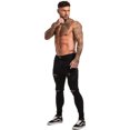 thumbnail image 6 of GINGTTO Men's Tapered Jeans Slim Fit Skinny Stretch Ripped Denim Pants Black, 6 of 7