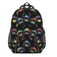 thumbnail image 3 of Game Controller Black Pattern Backpack for School, Cute School Bag with Adjustable Shoulder Straps and Padded Back, 16.9"x12.6"x5.9", 3 of 5