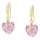 thumbnail image 1 of Finos Aretes Corazon Cristal Swarovski Oro 14k Lam rosa Unitalla, 1 of 2