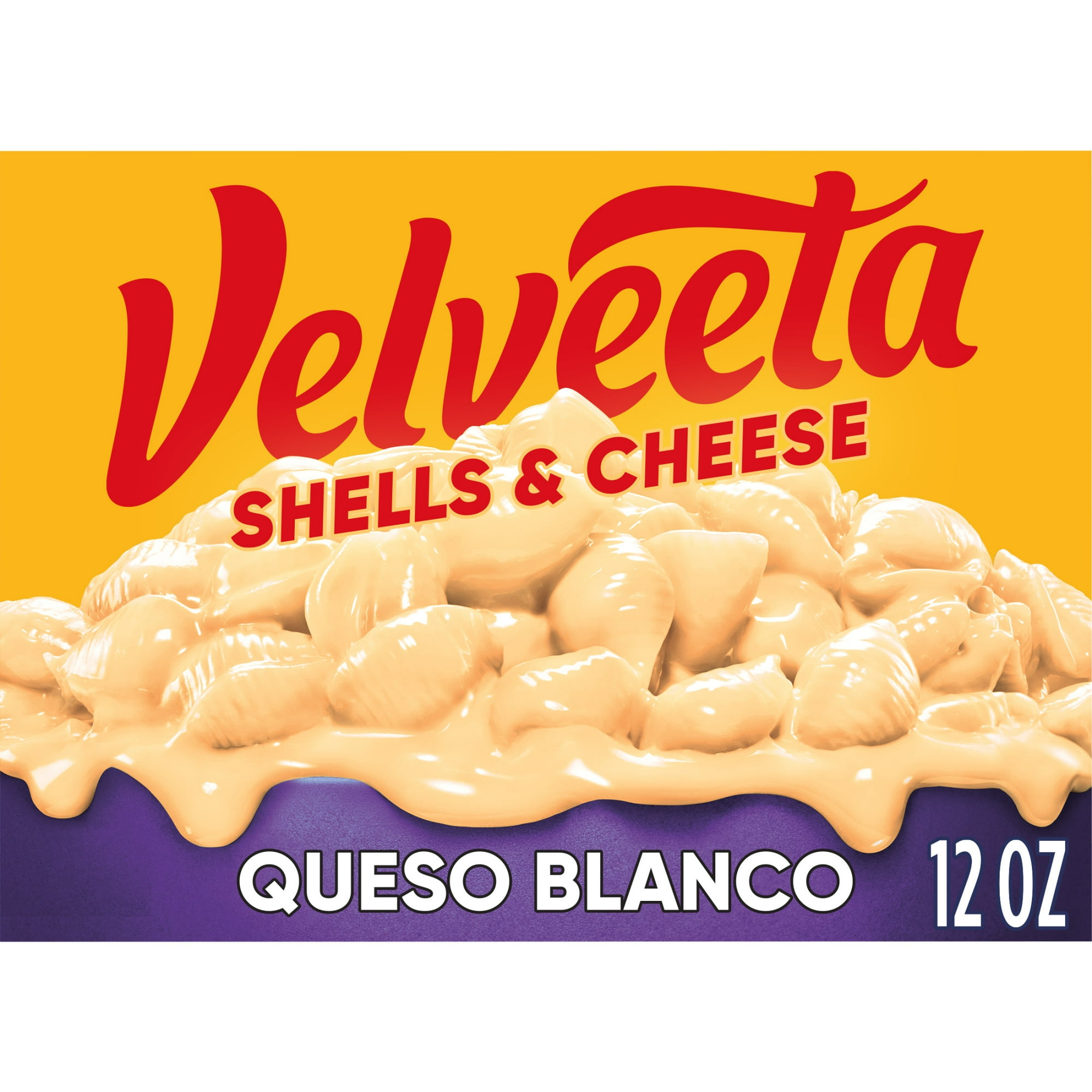 Velveeta Shells and Cheese Queso Blanco Mac and Cheese, 1 Box, for Easy Dinner or Dinner Sides, Made with Real Cheese, 12 oz