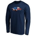 thumbnail image 2 of Men's Navy Arkansas Razorbacks Banner Wave Long Sleeve T-Shirt, 2 of 3