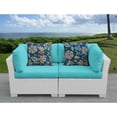 thumbnail image 2 of TKC Monaco Patio Wicker Loveseat in Blue, 2 of 2