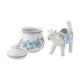 thumbnail image 3 of The Pioneer Woman Agatha Stoneware Sugar Bowl & Creamer Set, Blue, 3 of 7