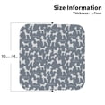 thumbnail image 2 of Honeii Poodle Dog print Leather Coaster Set of 4, ideal for safeguarding your furniture from drinks spills and effortless cleanup-Square, 2 of 6