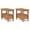 Light Golden Brown, variant on Simpli Home Warm Shaker 14 inch Solid Wood Transitional Narrow End Table in Tobacco Brown (Set of 2)