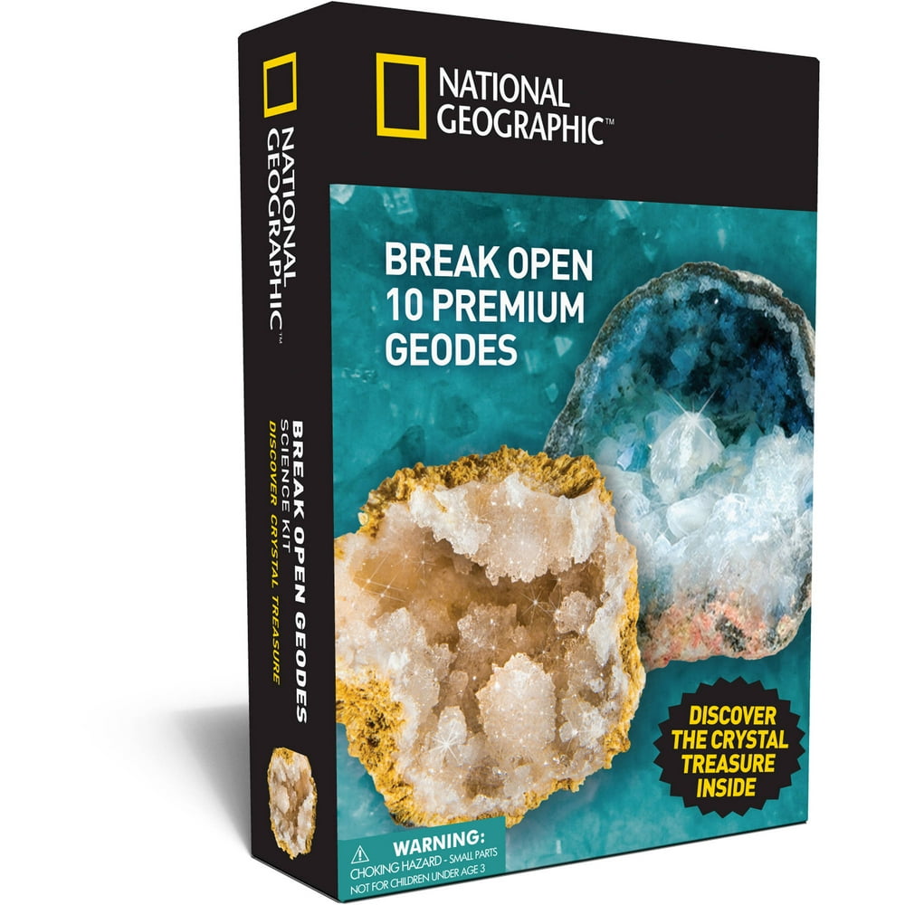 NATIONAL GEOGRAPHIC Break Open 10 Geodes TOP QUALITY!