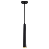 Nuvo Lighting Melrose 12 Watt 16" LED Pendant Matte Black and Brushed Brass Finish