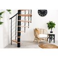 thumbnail image 5 of Chicago Spiral Stair - 47" Diameter - Black with Beech Treads (Height Range: 82-1/2"H - 120-1/4"H), 5 of 7