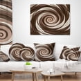 thumbnail image 4 of Designart Chocolate and Milk Candy Spiral Design - Abstract Throw Pillow - 16x16, 4 of 5