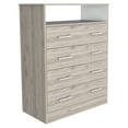 thumbnail image 4 of Newboti Furniture Four Drawer Dresser Wuju, Bedroom, Light Gray / White 41119, 4 of 7