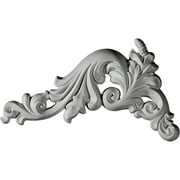 Ekena Millwork 9 3/4"W x 5 1/4"H x 5/8"P Damon Leaf Onlay, Left