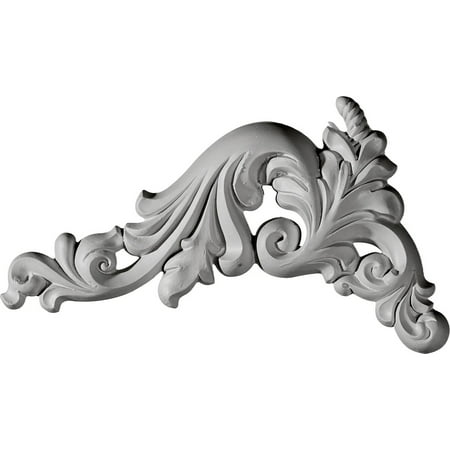 Ekena Millwork 9 3/4"W x 5 1/4"H x 5/8"P Damon Leaf Onlay, Left