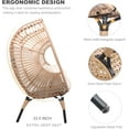 thumbnail image 6 of CHINNLUU Oversized Egg Chair with Thick Cushion Ergonomic Wicker Lounge Chair for Living Room, Balcony - 500lbs Capacity Indoor/Outdoor Rattan Patio Chair(Natural), 6 of 8