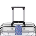 thumbnail image 5 of Disketp 2 Pcs Luggage Tag For Suitcase,Colorful Mushrooms Leather Baggage Tag With Stainless Steel Loop Privacy Cover For Women Men Girls, 5 of 5