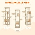 thumbnail image 6 of Demi Bonn 66" Cat Tree Tower for Big Cats, Cat Tree House Furniture with Hammock, Indoor Cat Condo for Adult Cats, Beige, 6 of 7