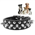 thumbnail image 4 of Pet Adjustable PU Leather Studded Spiked Buckle Cat Puppy Dog Collar Rivet Strap, 4 of 8