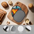 thumbnail image 4 of Pofeuu Colorful Paint Print Print Silicone Pot Mat Mitten With Hanging Loop Heat Resistant Oven Mitts Non-Slip Bbq Baking Smoking Potholders, 4 of 7