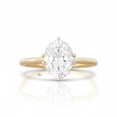 thumbnail image 2 of Jewelerix 14K Yellow Gold Vermeil Wedding Ring Six Prongs Oval Shape Proposal Ring Elegant Moissanite Diamond Perfect Engagement Ring, 2 of 5