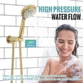 thumbnail image 4 of SR SUN RISE Système de Douche Intégral - Robinet de Douche Pluie 16 Pouces avec 6 Réglages Pommeau de Douche à Main - Valve Incluse - Or Brossé, 4 of 5