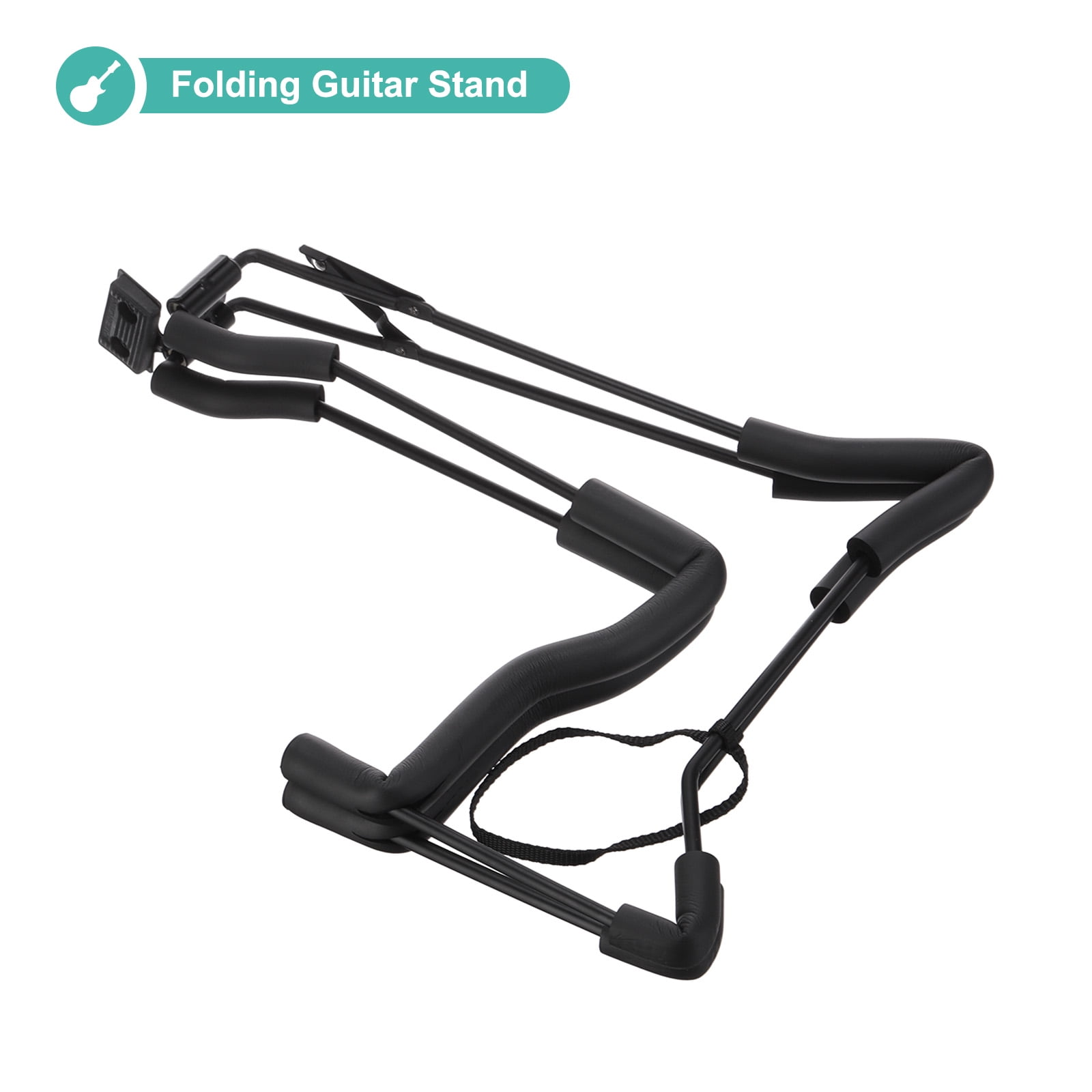 Uxcell Guitar Stand, Folding A-Frame Guitar Stand Floor Adjustable and Folding Guitar Stand for Guitars, Bass, Black