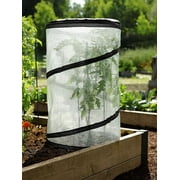 Gardeners Supply Company Pop-Up Tomato Accelerator Plant Cage | Mini Greenhouse for Raised Garden Bed & Vegetable Gardens - Young Tomato Plants & Other Seedlings Plant Protector | 18" D x 28" H