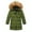 Army Green, variant on Fesfesfes Kids Winter Hooded Parka Jacket Mid Length Coat with Large Collar Windproof Warm Thickened Down Filled Outerwear for Children Boys Girls(Army Green,3-4 Years)