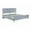 Gray, variant on ACME Gaines Metal Legs Eastern King Bed in White High Gloss