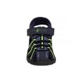 thumbnail image 5 of Beverly Hills  Hook And Loop Boys Open Toe Sport Sandals , Navy Lime, Size: 12, 5 of 6