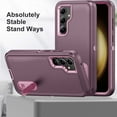 thumbnail image 5 of Stand Case for Samsung Galaxy S23 FE with Metal Kickstand Hard PC & TPU Back Shockproof [Military Grade Protection] Heavy Duty Rugged Hybird Protective Cover for Samsung Galaxy S23 FE, Purple+Pink, 5 of 9