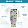 thumbnail image 2 of Yayeee Tumbler with Lid and Straw 40oz Stainless Steel with Handle Iced Coffee Vacuum Insulated Water Bottle, 2 of 7