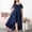 Navy, variant on Drovellove Solid Color Cocktail Dresses for Women V Neck Sleeveless Midi Summer Dresses, Wrap Front A-Line Swing Casual Party Wedding Guest Evening Dress