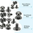 thumbnail image 3 of Uxcell 30 Set 8.5*8*6mm Spikes for Clothes Screw Flat Head Spikes Rivets Metal Black, 3 of 6