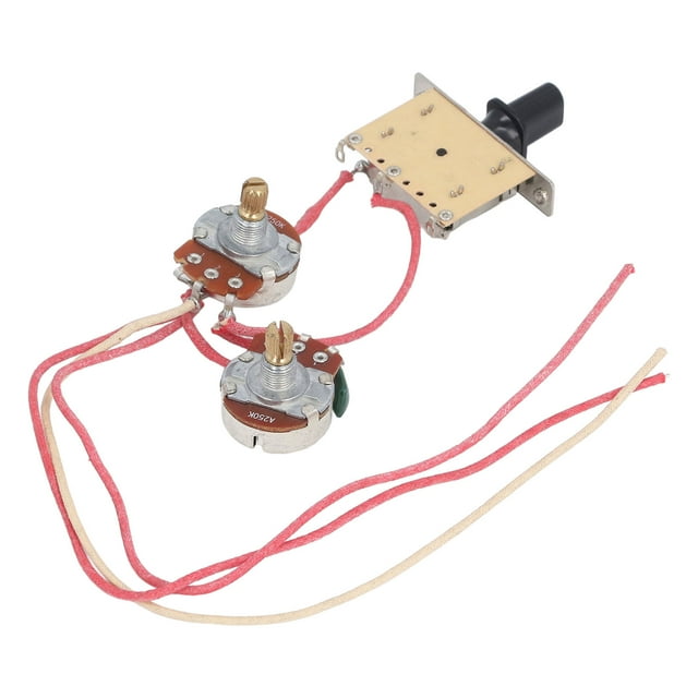 Faisceau de Câblage de Guitare Électrique Kit Précâblé, Interrupteur à Bascule à 3 Voies Kit de Faisceau de Câblage de Guitare Électrique pour Atelier de Réparation