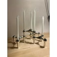 thumbnail image 2 of Metal Molecular Structure Candle Holder Nordic Silver Candlestick Centerpiece Living Room Decoration Gift Home Decore Candelabra, 2 of 9