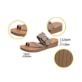 thumbnail image 5 of hlysgo Womens Flat Sandals with Arch Support Adjustable Straps Comfortable Summer Walking Casual Flip Flops Khaki 6, 5 of 6