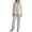 Gray, variant on XUNKUSGA Womens Pajama Sets Classic Solid Color Satin Silk 2 Piece Sets for Women Notch Collar Long Sleeve Button Down Pjs Set with Pants Soft Loungewear Sets Beige S
