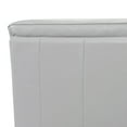 thumbnail image 5 of Zanna Contemporary Sofa in Genuine Dove Gray Leather with Brown Wood Legs, 5 of 7