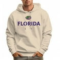 thumbnail image 4 of Men's 100% Cotton Blue FLORIDA Hoodie 330g Thick Pocket Hood, 4 of 16