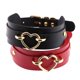 thumbnail image 4 of Minnieouse Gargantilla para mujer y niña, collar con corazón, gargantilla de cuero PU para mujer, collar llamativo, joyería, arnés para el Ropa, zapatos y accesorios Miscelánea corazón de oro y rosa, 4 of 6