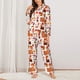 thumbnail image 2 of Balery Autumn Gnome Conjunto de Pijama con Estampado para Mujer, Conjunto de Dos Piezas con Manga Larga, Ropa de Dormir Suave con Bolsillos, Pijamas Cómodos-XX-Large, 2 of 7