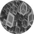 thumbnail image 1 of Ahgly Company Machine Washable Indoor Square Transitional Dark Gray Black Area Rugs, 3' Square, 1 of 7