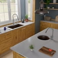 thumbnail image 4 of ALFI brand AB3320UM-C Chocolate 33" Double Bowl Undermount Granite Composite Kitchen Sink, 4 of 9