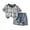 Blue, variant on Men's Casual Set Short Sleeve T-Shirt Denim Shorts 2-Piece Outfit Summer Daily Wear Relaxed Street Style Comfortable Shorts Set