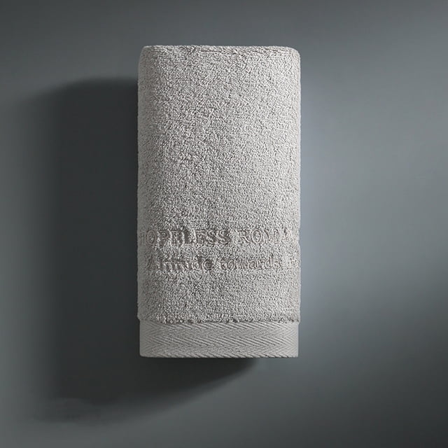 Toalla de baño suave absorbente - Fibra gruesa de poliéster, 74x34 cm, blanco/gris/gris oscuro/naranja/azul